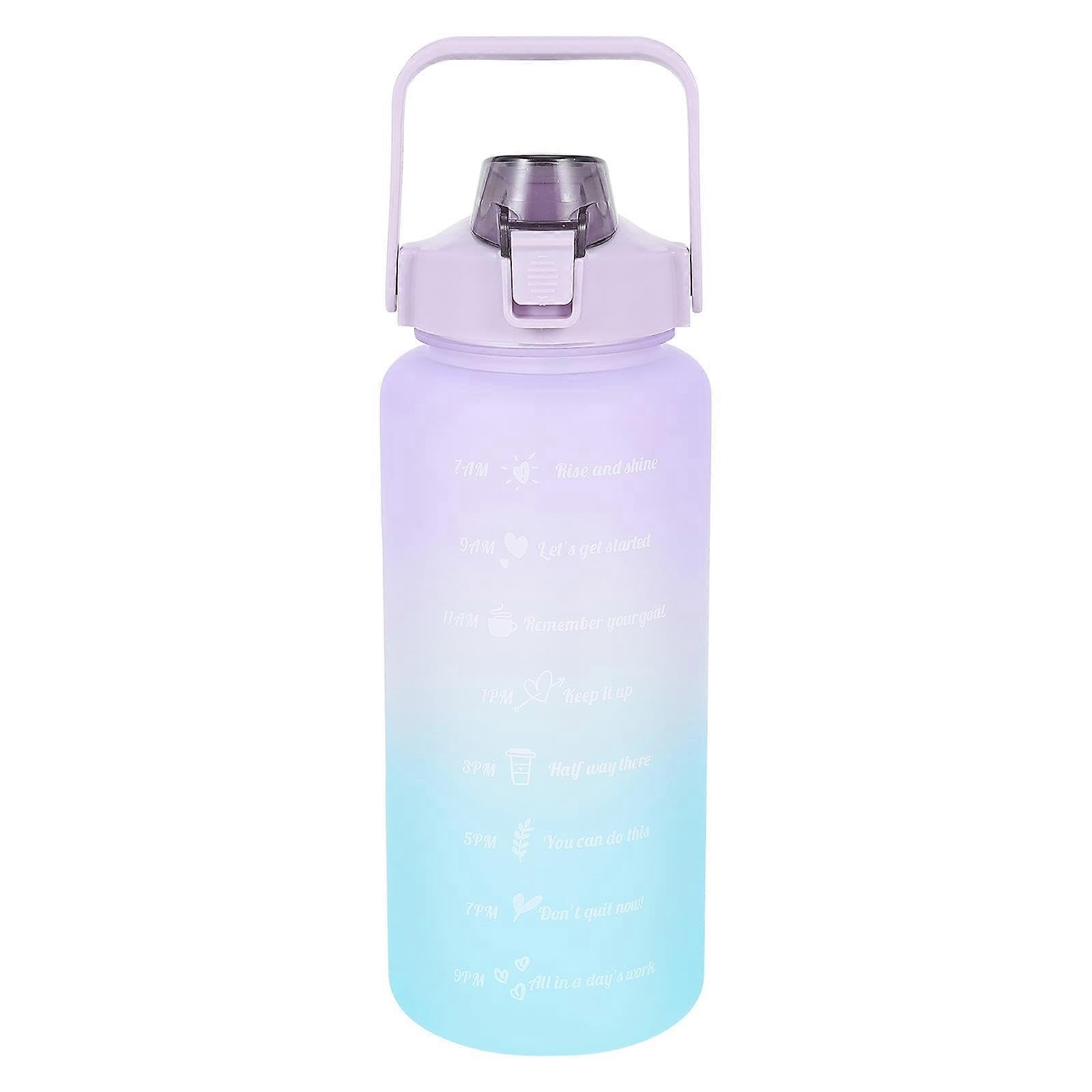 JOYHAPPST Water Bottle Gradient Color Drinking Bottle Portable Water Juice Holder with Handle