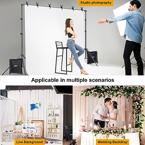 undefined LINCO Backdrop Stand for Parties Kit 10x7 ft Adjustable Back Drop Photography Studio Photo Background Support System with Clamps, Sand Bag, Carrying Bag 4172 の商品画像 5