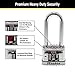 Master Lock M5XTLJ Magnum Heavy Duty Outdoor Padlock with Key, 2 Pack Keyed-Alike