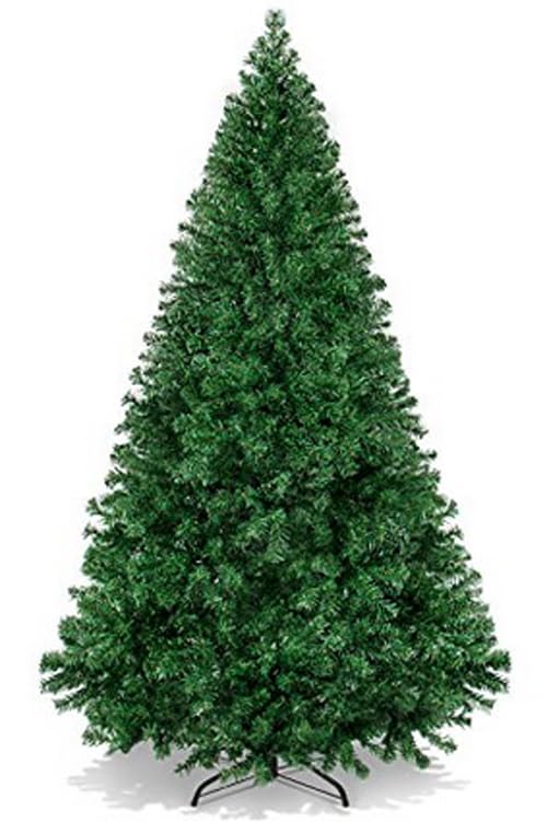 Bonnlo 6ft/1.8M Christmas Tree with 1050 PVC Tips, Realistic Green Artificial Xmas Tree with Metal Stand, Easy Assembly Holiday Decorations