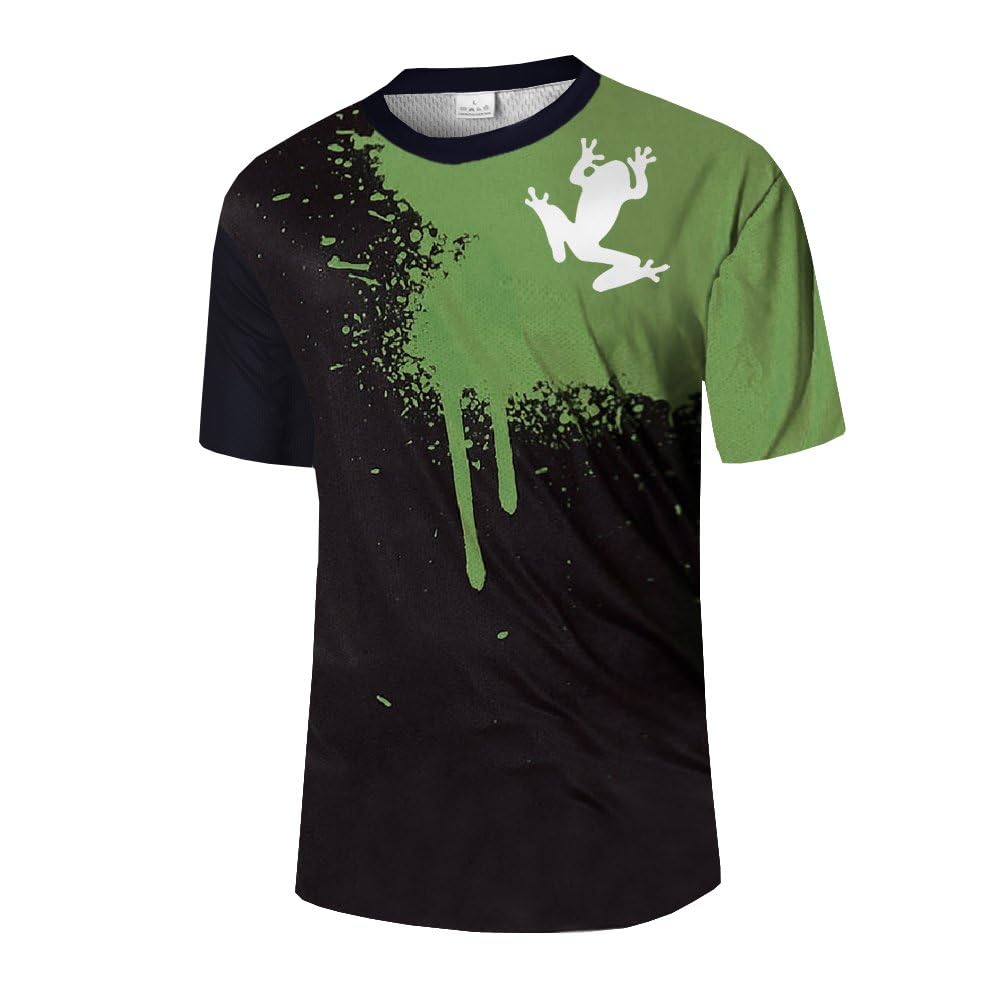 UGLY FROG Herren Kurzarm Shirt MTB Leicht Atmungsaktiv Sanft Sport Fitnessstudio Radtrikot 210LINSJ2603SHORT