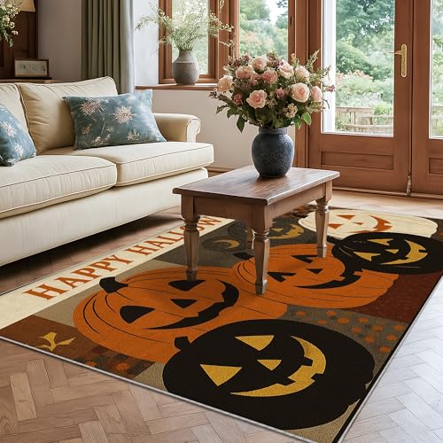 Tapis lune d'Halloween pour salon et chambre sous table rectangulaire