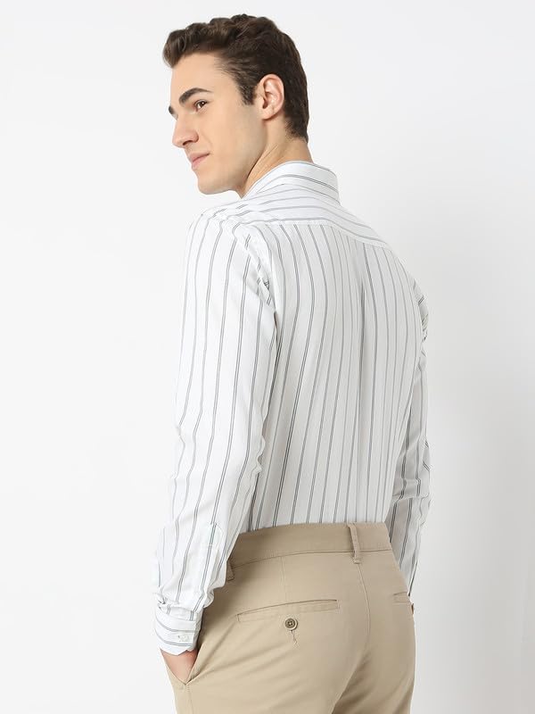 Image of Men's Striped Cotton Formal Shirt