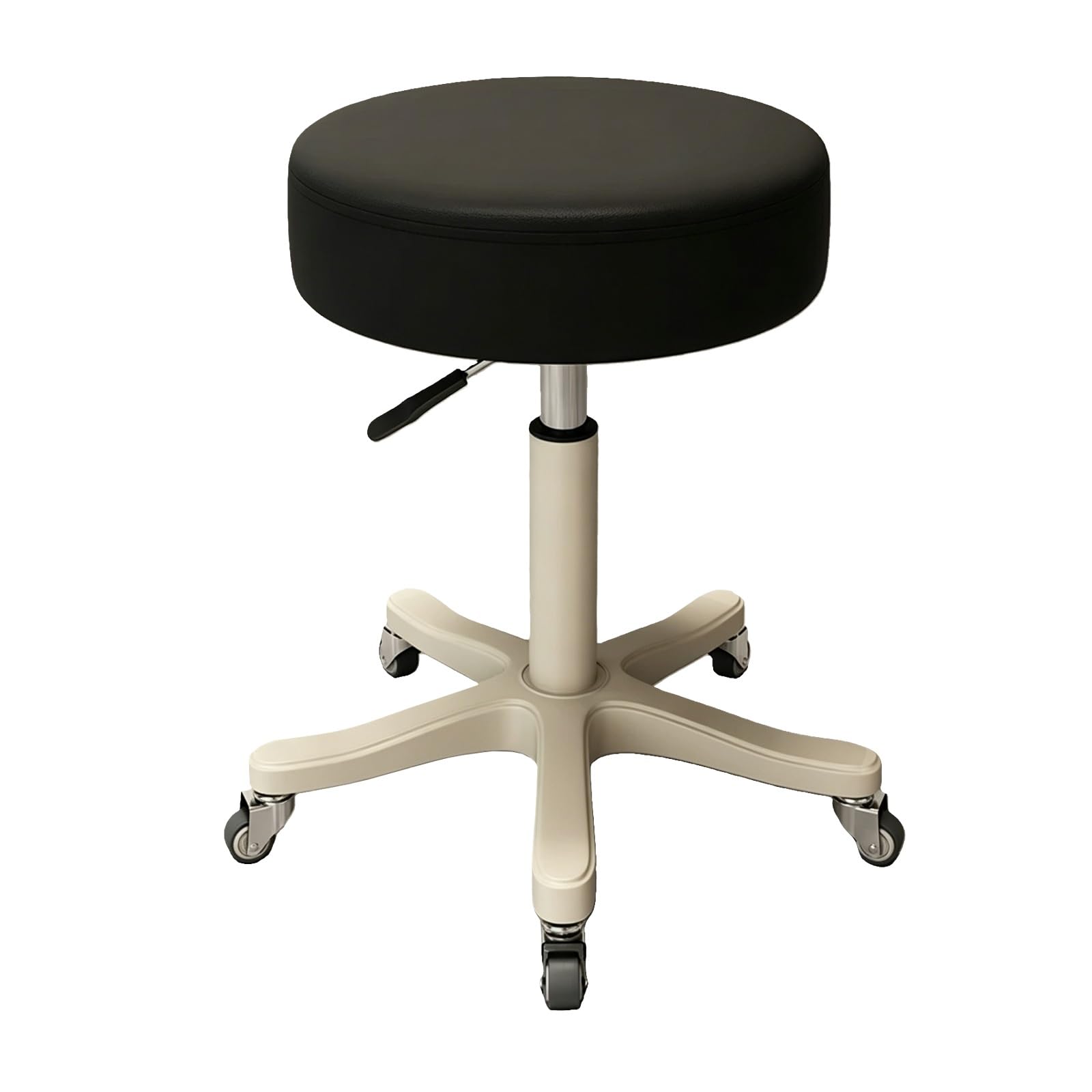 Sgabello Estetista Pedicure con Ruote Ergonomico Altezza Regolabile 43-52cm