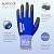 KAYGO Work Gloves PU Coated-12 Pairs, KG15P,Nylon Lite Polyurethane Safety Work Gloves, Gray Polyurethane Coated, Knit Wrist Cuff,Ideal for Light Duty Work (Medium, Blue)