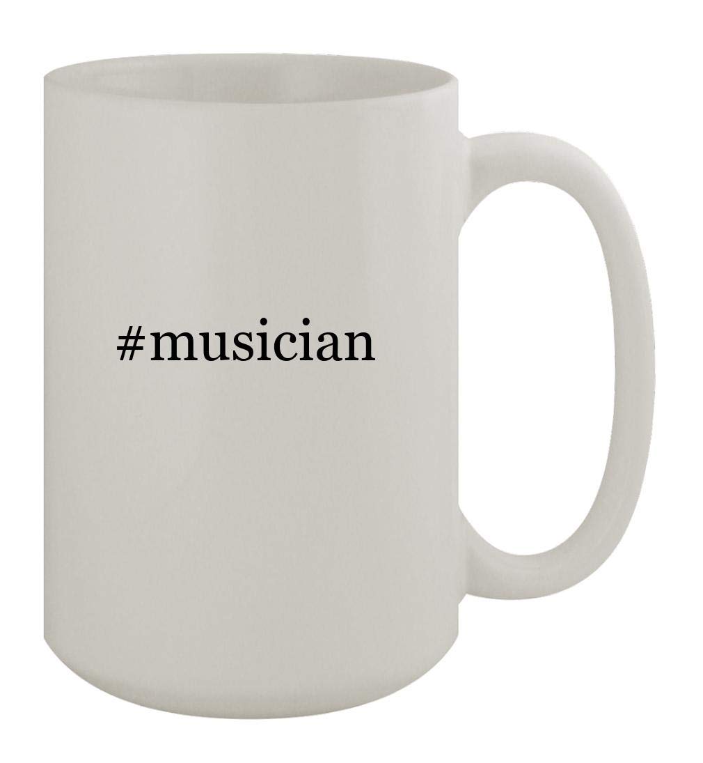 #musician - 15oz Ceramic White Coffee Mug, White