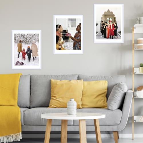 Image of JCJMY 19.25x26.75 Puzzles Frame White, Display 18x24 with Mat or 19.25 x 26.75 without, Wall Hanging 19.25 by 26.75 Picture Frame for Poster Photo Canvas Picture Puzzles, White