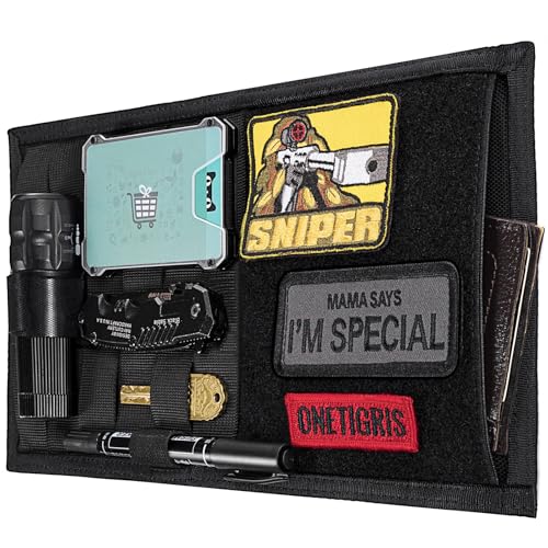 ONETIGRIS Molle Visor Panel Organizer, Molle Panel Tactical Car Sun Visor Cover Vehicle Visor Storage Holder Pouch Molle Webbing with Hook-and-Loop Straps for Cars, Trucks, Suvs