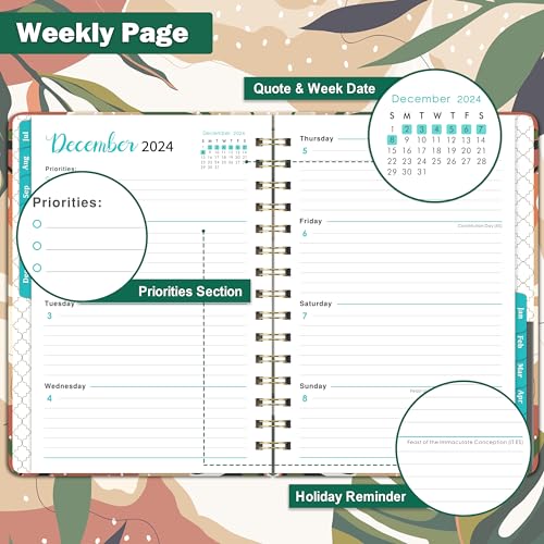 Planner 2024-2025 - Weekly Monthly Planner 2024-2025, July 2024 - June 2025, 6.4\'\' x 8.5\'\'