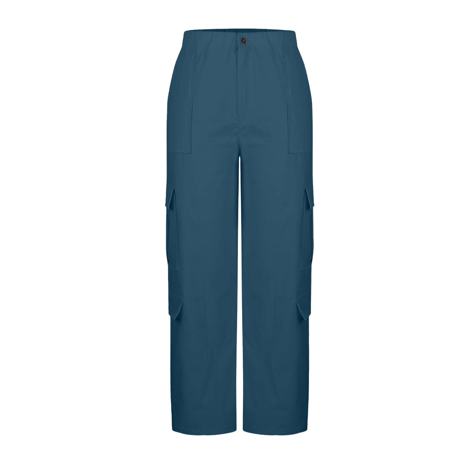 Pantalones de verano para mujer, pantalones cargo anchos con pierna
