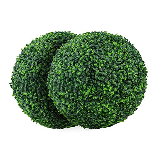 Baalaa Lot de 2 boules topiaires artificielles de 40 cm pour jardin, balcon, jardin, décoration de mariage Cover