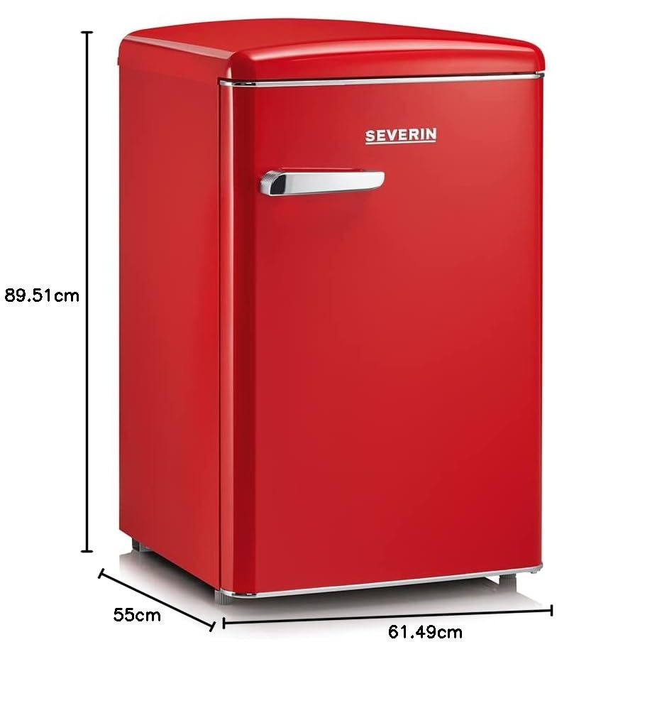 Retro Table Fridge, 108L, Red