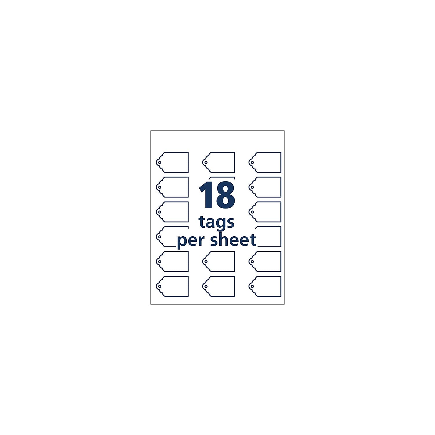 Avery Printable Blank Scallop Gift Tags with Sure Feed, 2" x 1.25