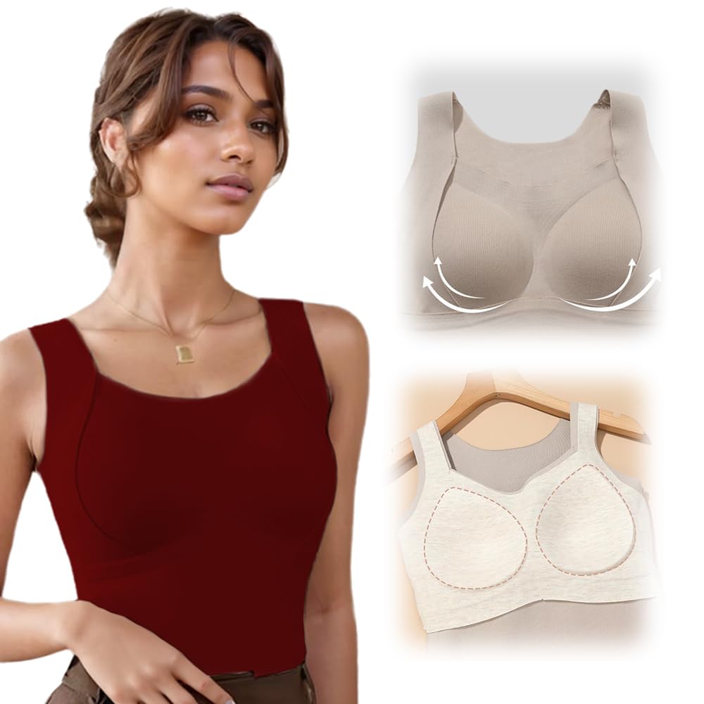 Canotta calda ispessita con reggiseno a mensola, biancheria intima da donna in cotone caldo strato di base