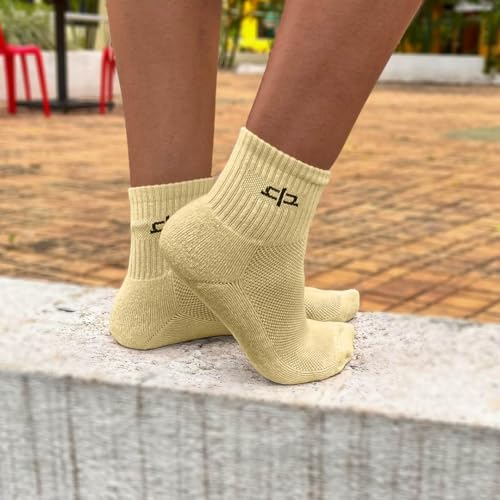 Image of HEELIUM Bamboo Socks for Women | Quarter Length | 3X Softer than Cotton Socks | Odour-Free & Breathable | Superior Comfort & Cushioned Base