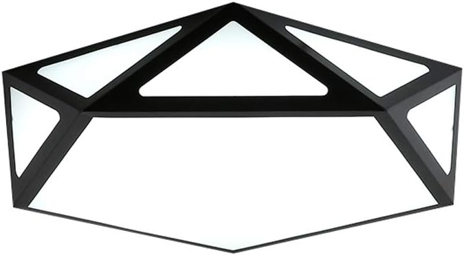 Morden LED Ceiling Lamp Dimmable with Remote Control Light Adjustable Luminous Geometric Metal and Acrylic Living Room Dining Kitchen Bedroom Study Indoor Lighting Ø52*10CM 24W 1680LM