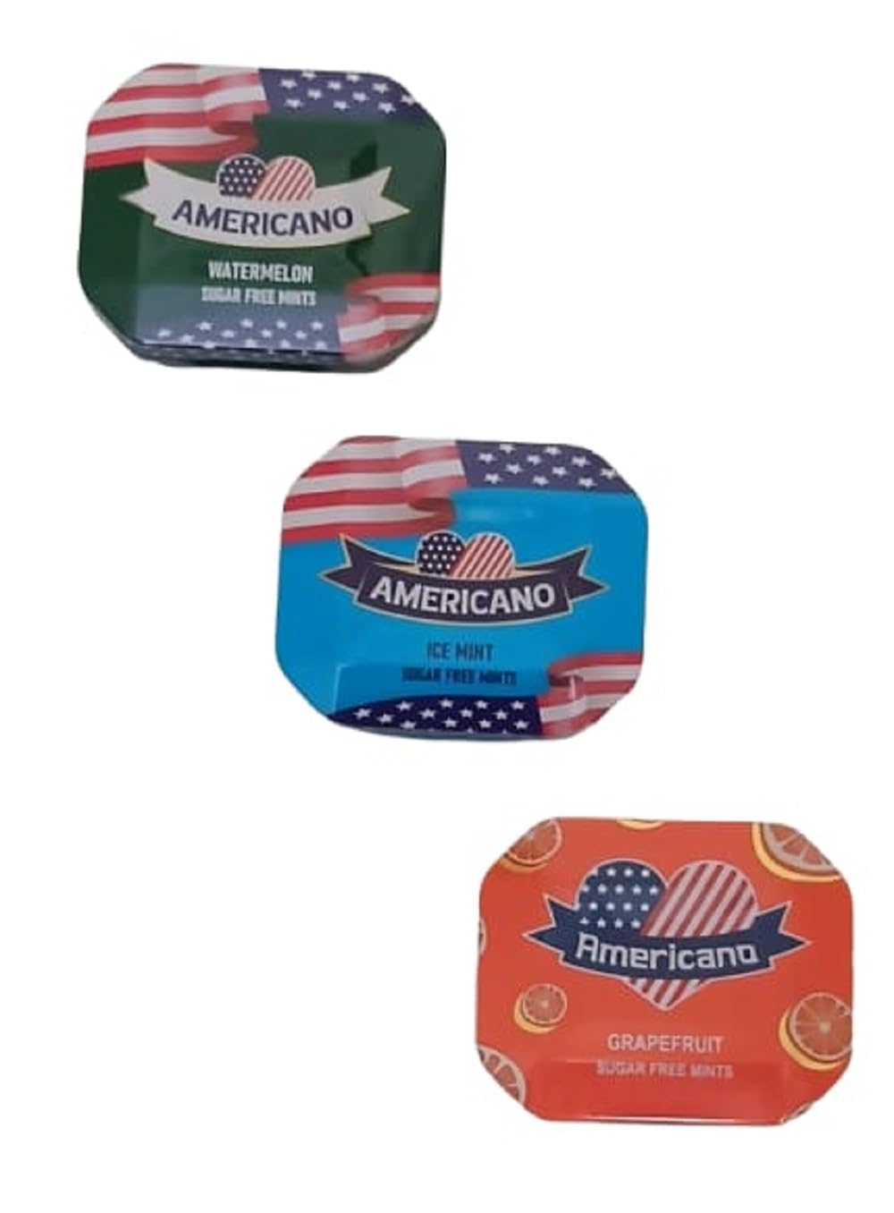 Americano sugarfree mints set of 3 | Grape fruit - Ice Mint - Watermelon-image-36