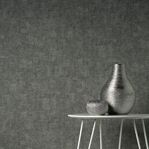 Vymura Milano 9 Hessian Charcoal, 53 x 1005 cm - Image 3