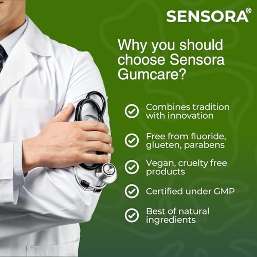 Image of SENSORA Gum Care Toothpaste For Complete Oral Care | Prevents From Dry Mouth, Gum Diseases| India's First Toothpaste With Carrymax Technology| Made In India| Mint Flavour (Pack of 6)