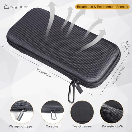 Estuche para guantes de golf rígido con mosquetón para colgar 4