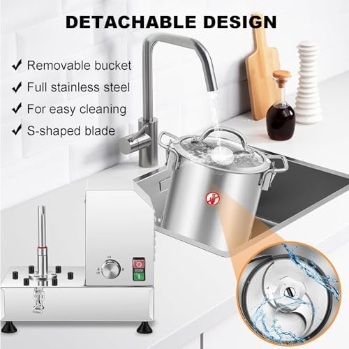 15L Professional Food Chopper & Mincer - Multifunctional Kitchen Cutter with Stepless Speed Control & Detachable Design for Efficient Veggie & Meat Processing