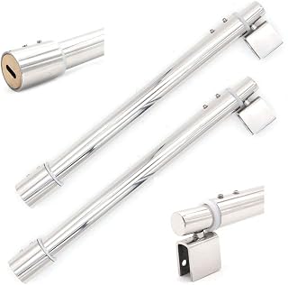 Set of 2 NUZAMAS 300mm to 500mm Shower Screen Support Telescopic Bar, Glass-to-Wall, 25mm, Fits Glass 8mm-12mm, Supporting Arm Stainless Steel, Bathroom Room Shower Screen Walk in Shower Enclosure