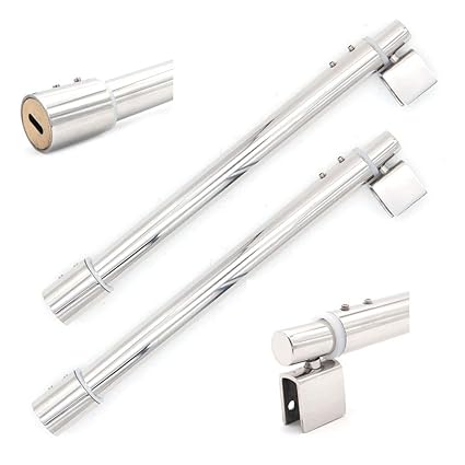 Set of 2 NUZAMAS 300mm to 500mm Shower Screen Support Telescopic Bar, Glass-to-Wall, 25mm, Fits Glass 8mm-12mm, Supporting Arm Stainless Steel, Bathroom Room Shower Screen Walk in Shower Enclosure