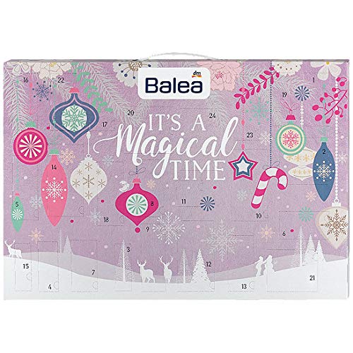 Balea Frauen Adventskalender 2019 - idealer Advent Kalender für die Frau, Beautykalender im Wert von 80 u0080, Kosmetikkalender mit 24 Pflege Produkten für Damen, Damenkalender Frauenkalender