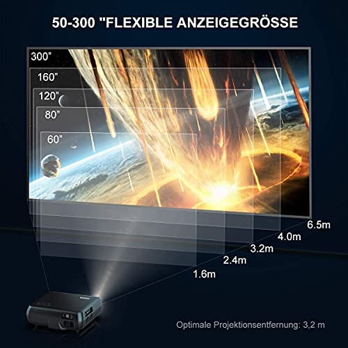 Beamer, WiMiUS 15000 LM Video Beamer Full HD 1920x1080P Unterstützung 4K Video 4D ± 50 ° Elektronische Korrektur LED Projektor Für Heimkino kompatibles Smartphone, Fire Stick, Xbox,PS5 – Bild 5