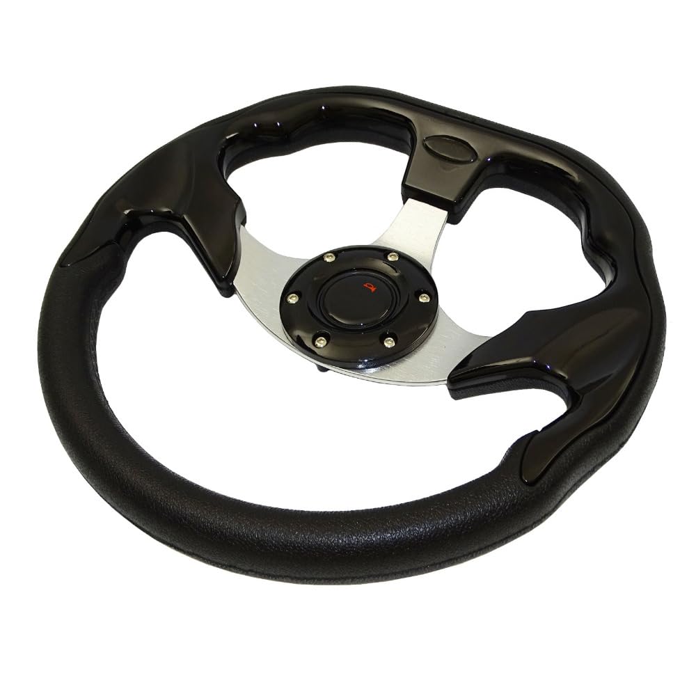 Volante da Corsa Universale,Volante Sportivo Universale 13 "320mm Sport for auto con bottoni a corno in fibra di carbonio(Black)