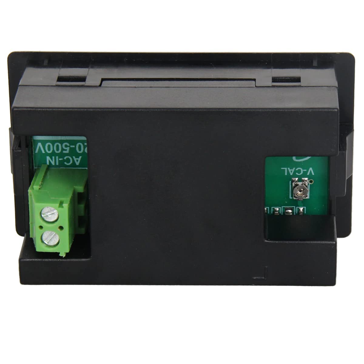 Heyiarbeit AC Voltmeter YB4835D Digit Black Text LED Digital Volt Voltmeter 2 Wires Connections for AC Voltage Measurement 1Pcs