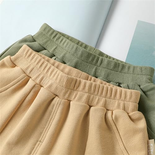 Baby Boy Cuffed Ankles Elastic Waist Soft Sweatpants Spring with Pocket4