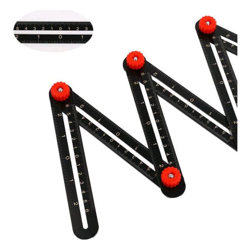 Righello Multiangolo In Lega Alluminio - Strumento Di Misura Precisione Per Falegnami E Fai-da-te - Foto 6