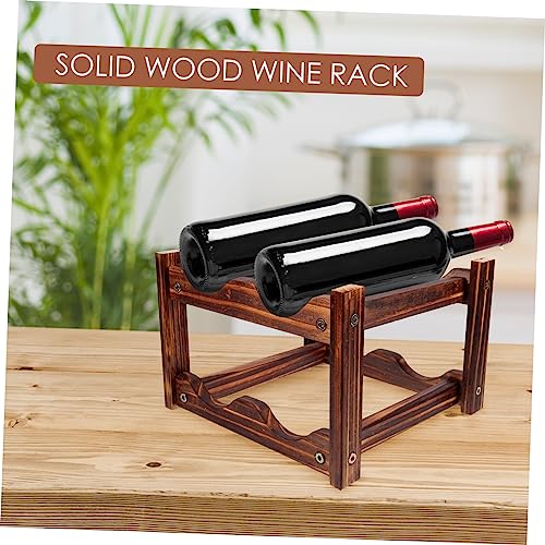 Soporte de vino de madera para botellas con base antideslizante miniatura 3