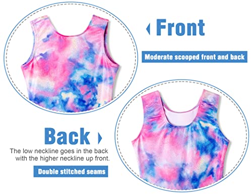 Image of TENVDA Girl's One Piece Swimsuit Sparkle Sleeveless One-Piece Bathing Suits Swimwear for Kids 2-12 Years Old