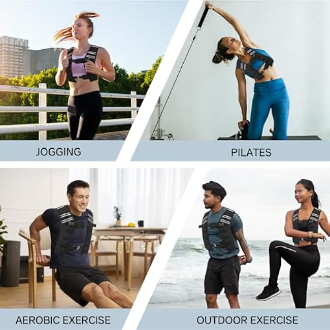 Weighted Vest for Strength Training - 11lbs - Heavy Duty Tactical Weight Vest for Fitness, CrossFit, and Endurance Workouts, Adjustable and Comfortable Design