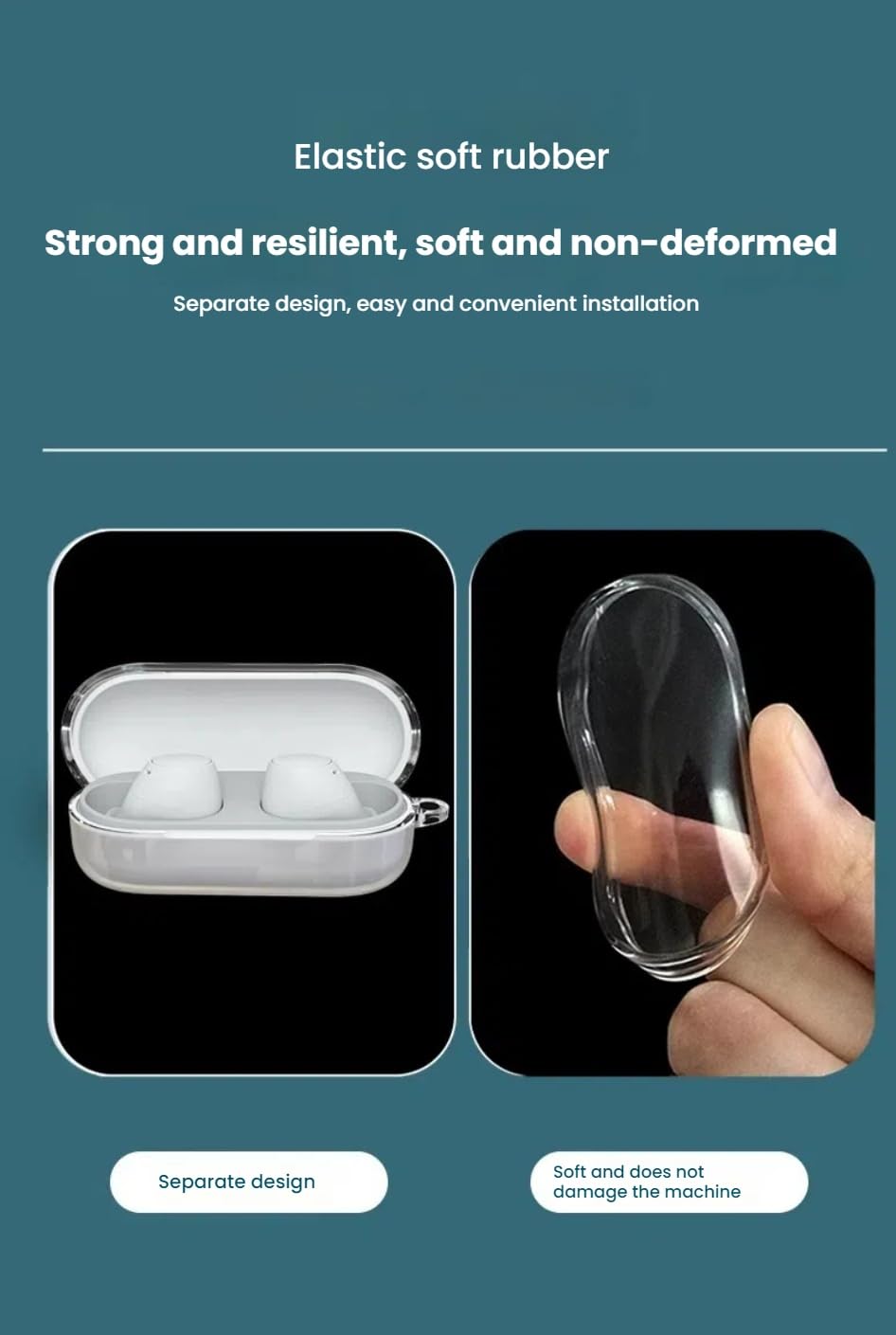 FTRONGRT Étui De Protection Compatible Avec Sony WF-C510, TPU Souple