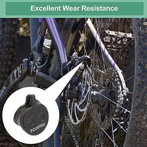 X AUTOHAUX 4 Pair Resin Bicycle Disc Bike Brake Pads for Jak-5 B777 TRINX, Black - Image 3