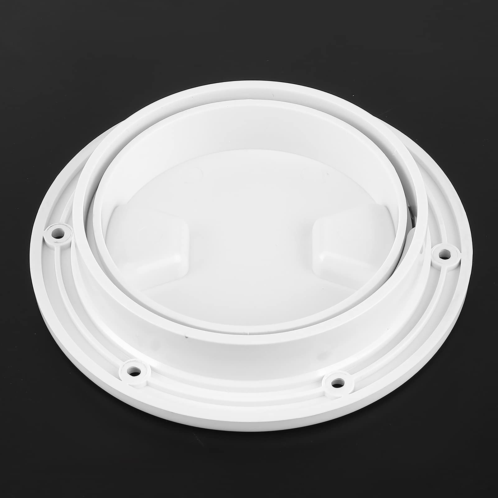 Yctze Piastra di Coperta Rotonda da 4 Pollici, Copertura per Boccaporto di Accesso in ABS Copertura per Boccaporto di Ispezione della Barca a Vite Anti- Bianca