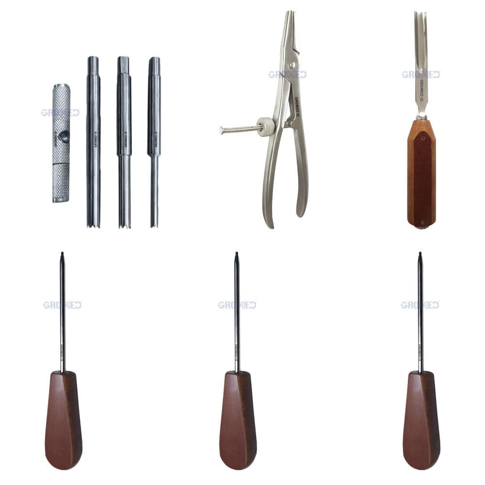 Gromed Ortho Screw Removal Set of 6 - Hollow Mill + Screw Removal Forceps + Bone Gouge + Screw Driver 2.7mm + 3.5mm + 4.5mm, Stainless Steel Orthopedic Surgical Indtruments (B0D45L12MW) Amazon Price History, Amazon Price Tracker