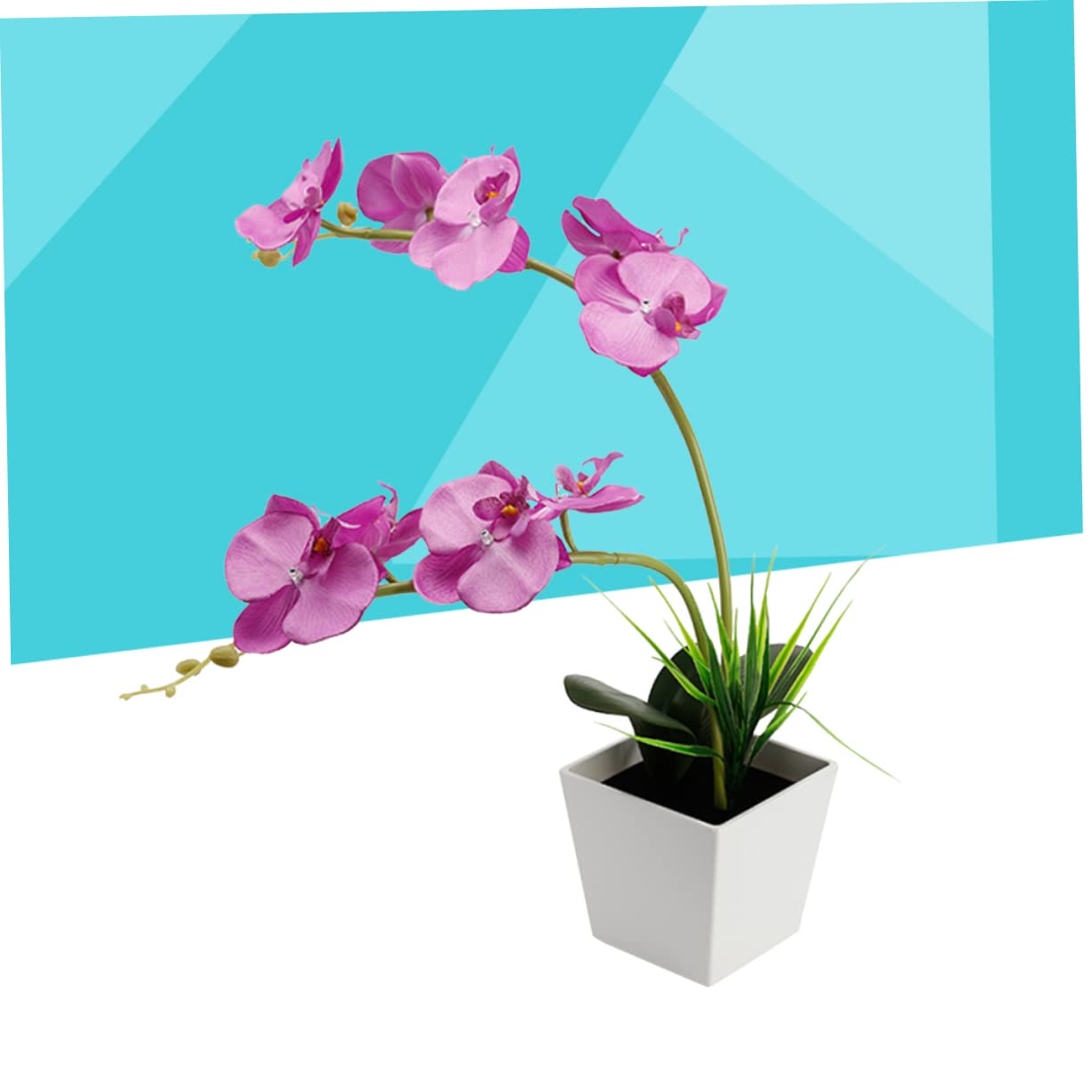 Batteriebetriebene Orchideen LED Blumenlicht Violett aus Kunststoff