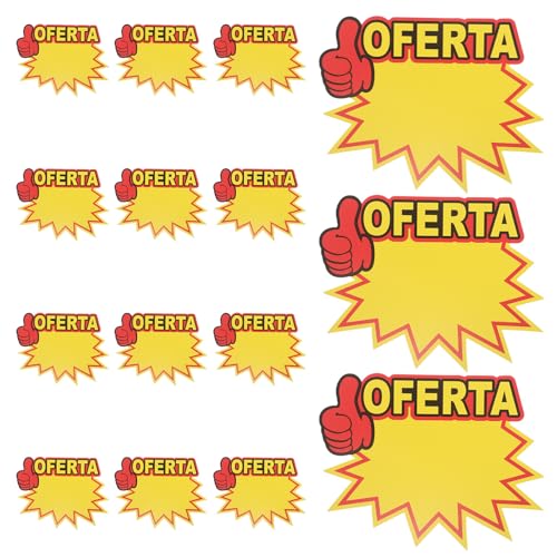Etiquetas de precios SECFOU grandes para exhibición ordenada en centros comerciales