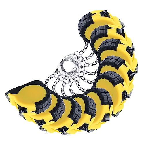 Cinta Métrica Retráctil Amarilla para Llavero 10 pcs