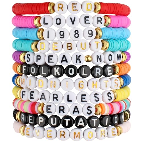 Bracelets For Womens 11pcs Colorful Friendship Bracelets Bohemian Style Letter Bracelet Birthday Gifts for Women and Girl