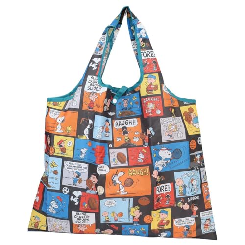 Mineye] スヌーピー エコバッグ ショッピングバッグ 大容量 ポーチ付き 折りたたみ コンパクト収納 おしゃれ ギフト ショ エコバッグ  折りたたみ コンパクト 通販 軽量 大 レジ袋 型 おしゃれ かわいい キャラクター スヌーピー コンビニ シンプル フック付き サブバッグ ... [Mineye] ワンピース エコバッグ ショッピングバッグ 大容量 ポーチ付き 折りたたみ コンパクト収納 おしゃれ ギフト ショ