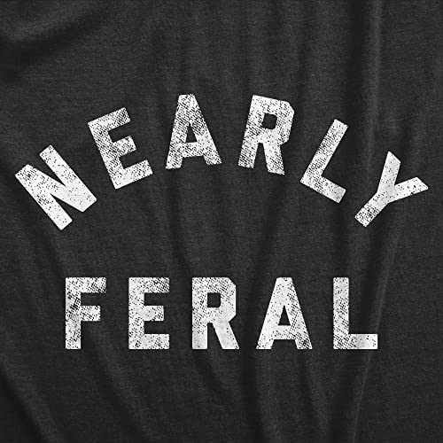Youth Nearly Feral T Shirt Funny Untamed Wild Animal Joke Tee for Kids2