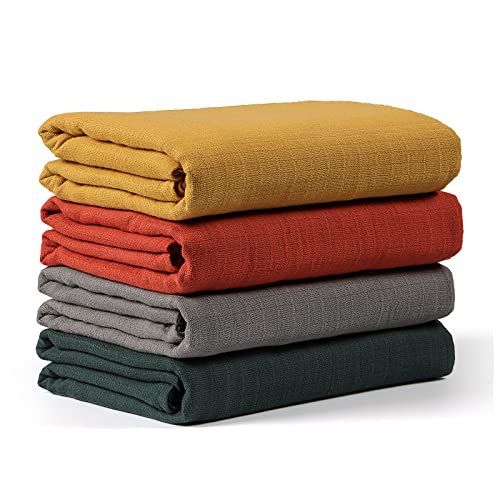 Image of Viviland Swaddle Blanket, Cotton Muslin Swaddle Blanket for Boys Girls, 4 Pack Baby Swaddle Blanket Muslin Swaddle Receiving Blanket for Newborn, Muslin Blanket Soft Silky & Breathable, 47 X 47 inch