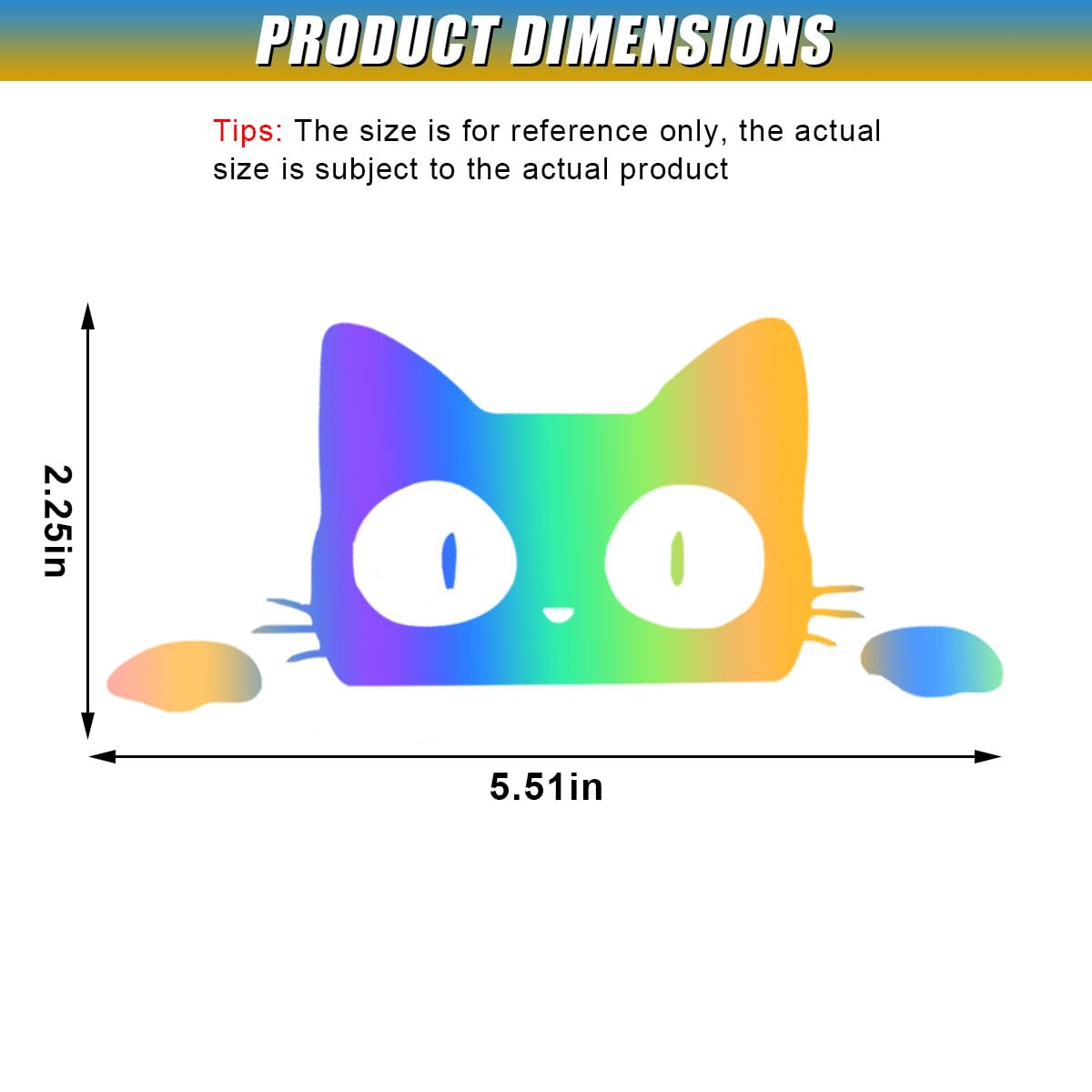 Cute Cat Car Decal Vinyl Sticker Waterproof Car Bumpr Sticker Decal Automotive Exterior Decorations Accessory for Cars Truck — view 2
