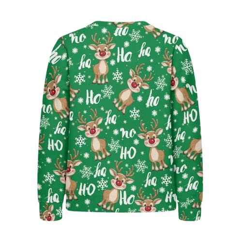 Kids Long Sleeve Sweater Crewneck Cute Pullover Jumper Shirts Fall Winter Knit Sweater Tops for Girls Boys Child2