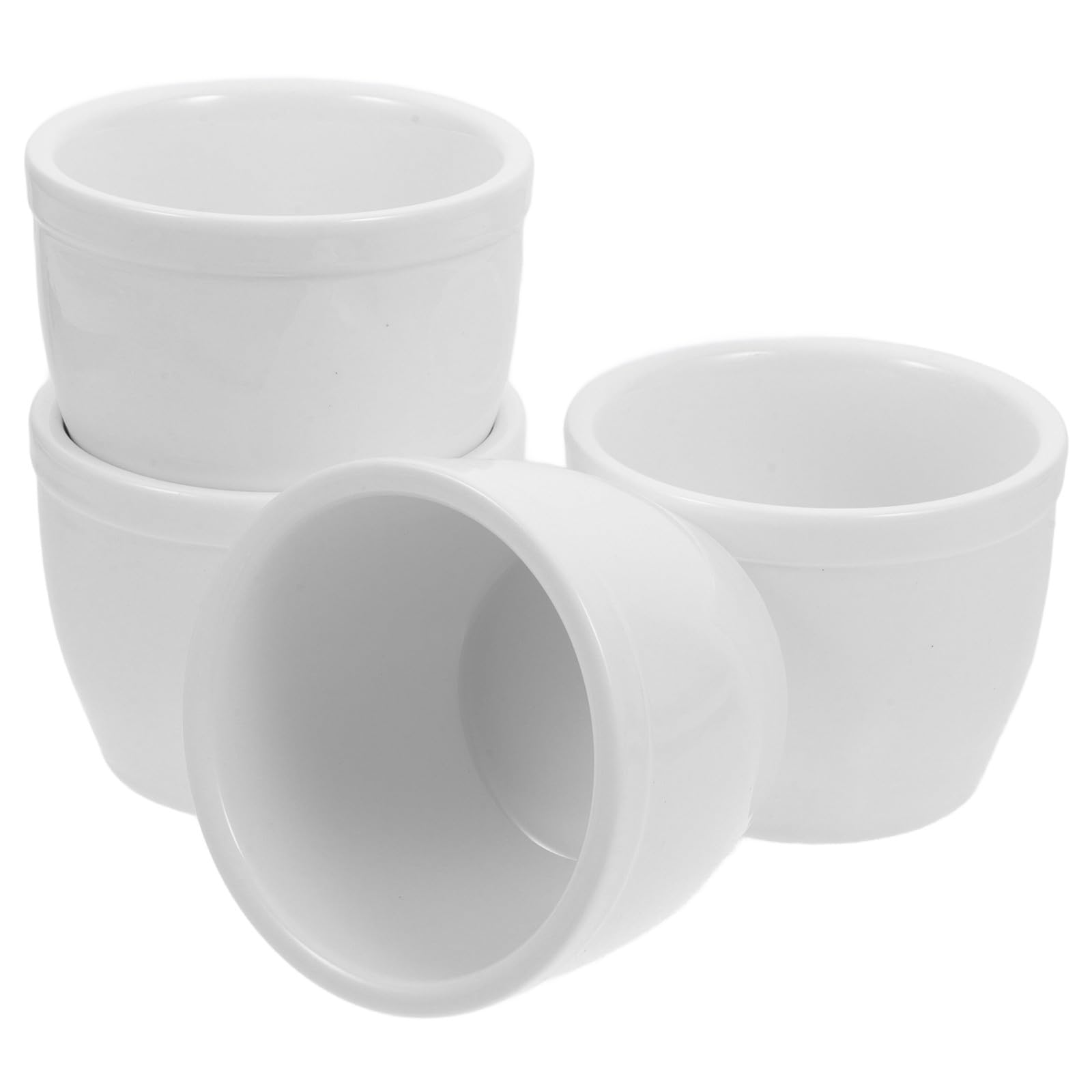 TOPBATHY 4 Piezas Taza de Postre de Cerámica de Color Claro 250ml